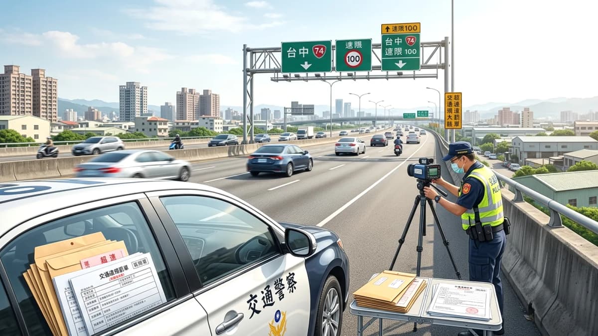 Đường cao tốc Đài Trung 74: Hàng ngàn vé phạt tốc độ, thu về hàng chục triệu Đài tệ